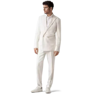 Off-white super 100s double-breasted Suit
